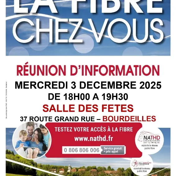 réunion d'information la fibre chez vous 03.12.25 Bourdeilles
