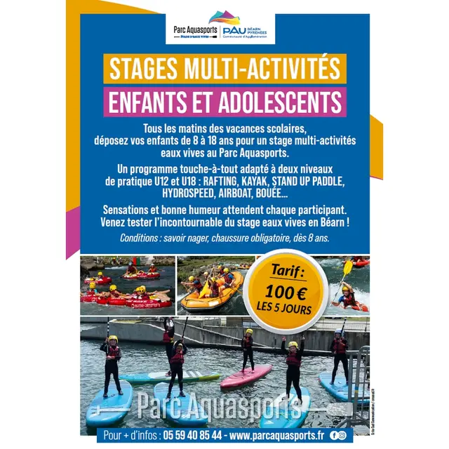stage multi activités parc aquasports