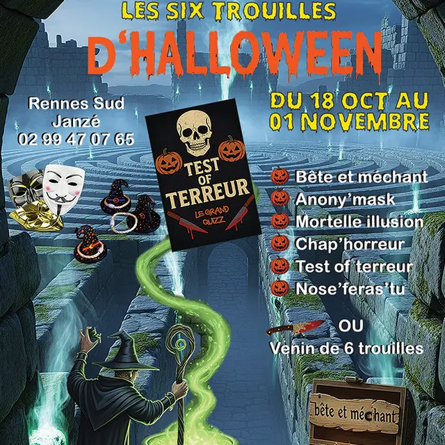 les 6 Trouilles- Enigmaparc Janzé
