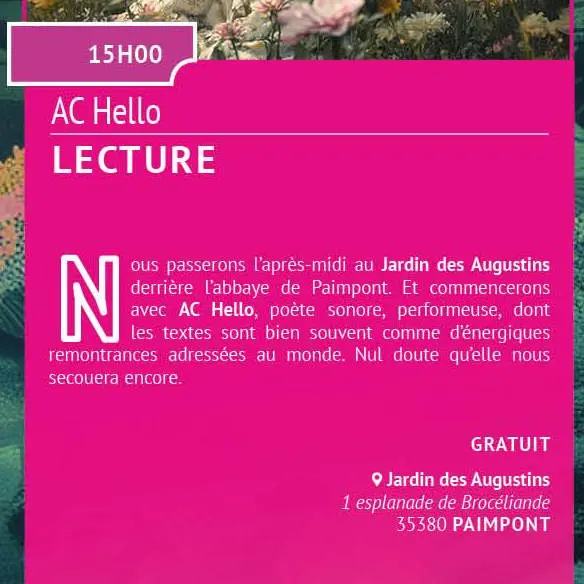 8- AC Hello - Jardin des Augustins à Paimpont