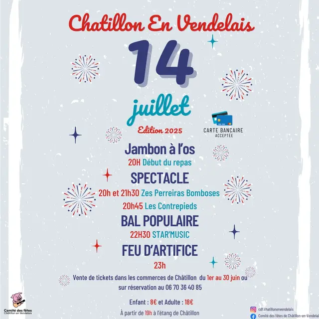14 juillet Châtillon en Vendelais