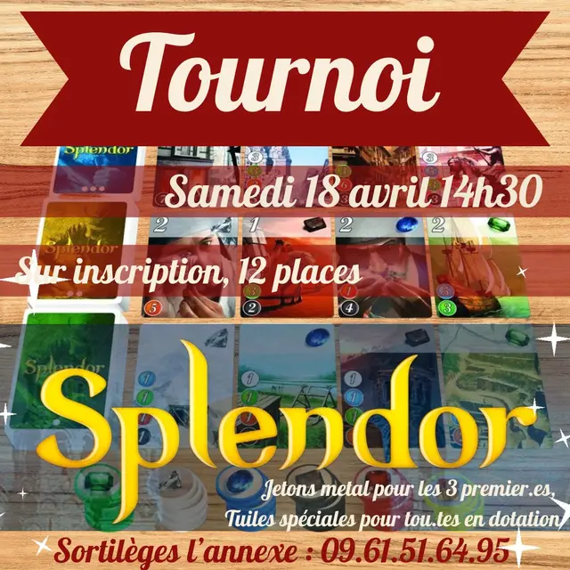 tournoi splendor 18 avril