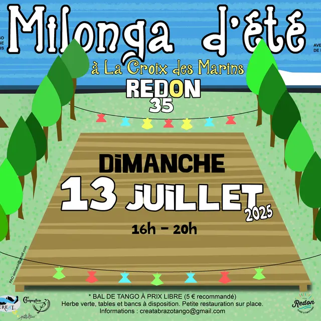 Affiche Milonga d'été juillet