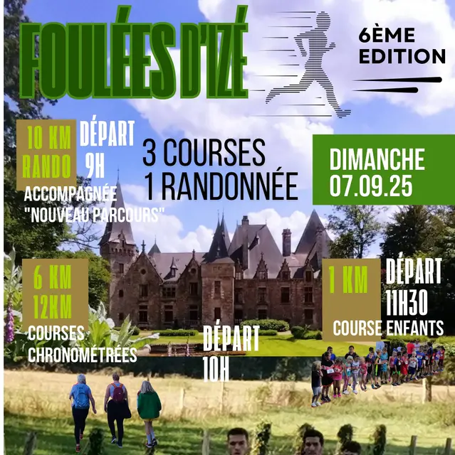Affiche Foulées d'Izé 7 septembre 2025