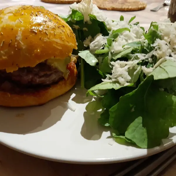 Burger à la table du maraicher