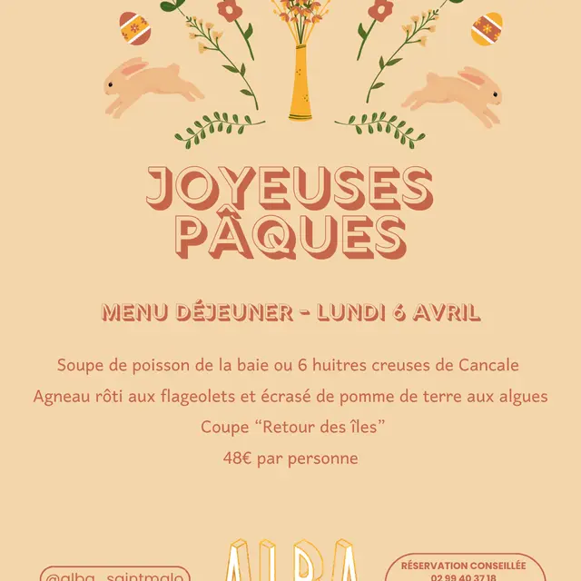 Déjeuner Pâques Hotel Alba