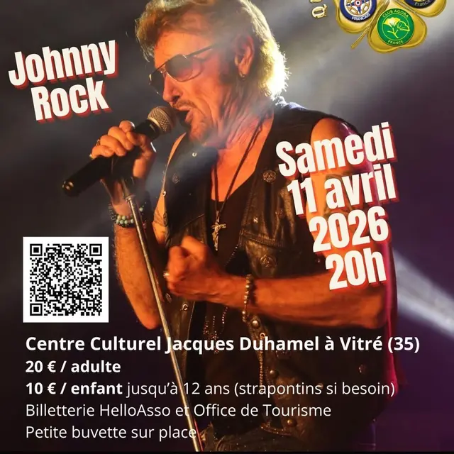 Concert Johnny Rock - 11 avril 2026 - Centre Culturel Jacques Duhamel