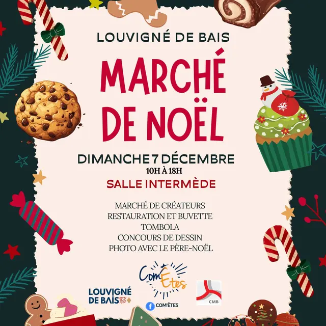 Affiche Marché de Noël Louvigné de Bais