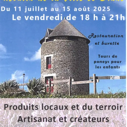 Marché été moulin ville es brune