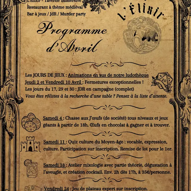 Programme mensuel (A4) - 4