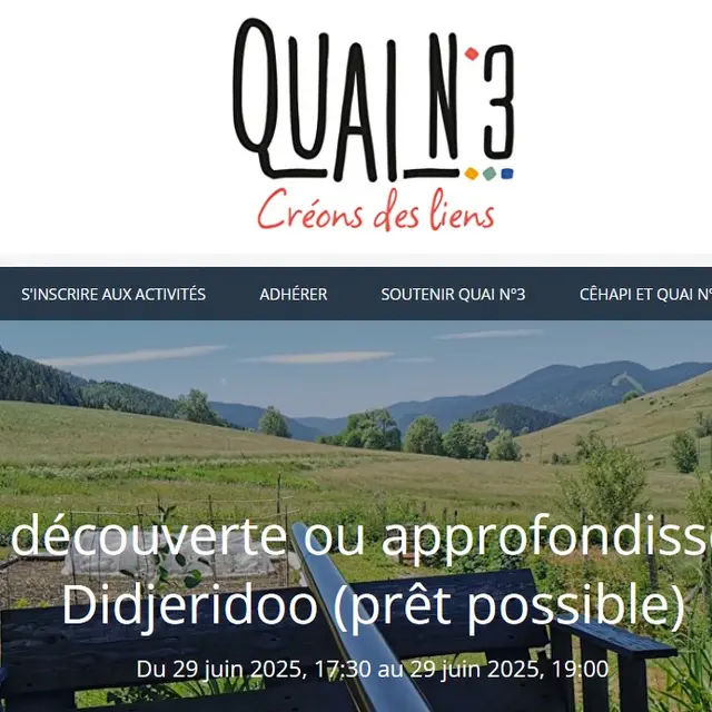 Quai n°3 atelier didjeridoo