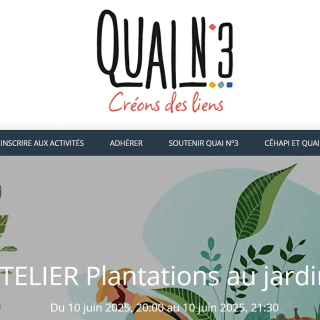 Quai n°3 plantation au jardin