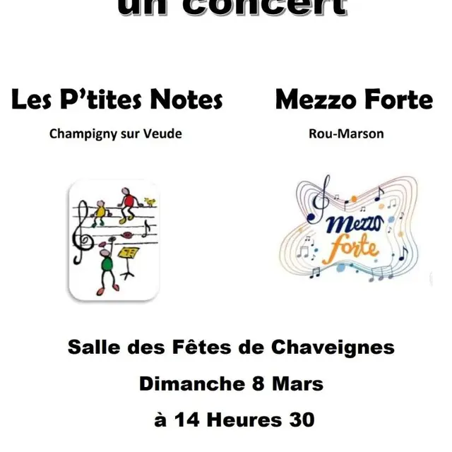 Affiche Deux Chorales pour un Concert de Chaveignes