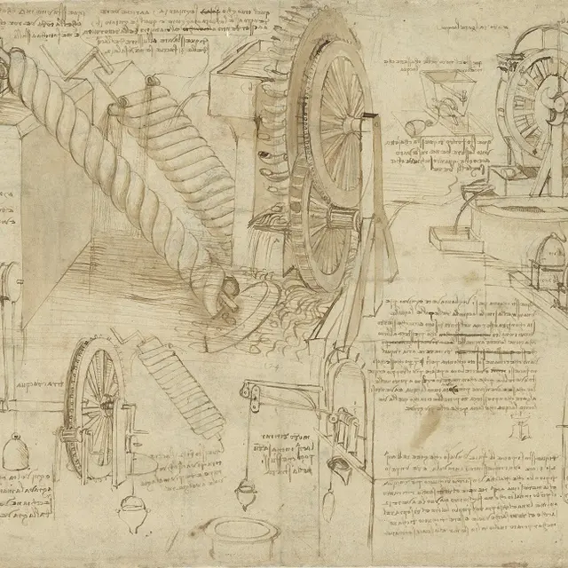 Léonard de Vinci, Codex Atlanticus, fol 26v