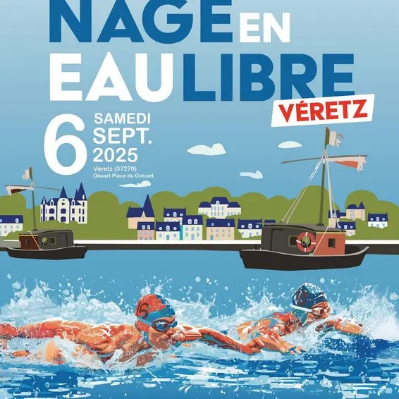 Nage en eau libre à Véretz