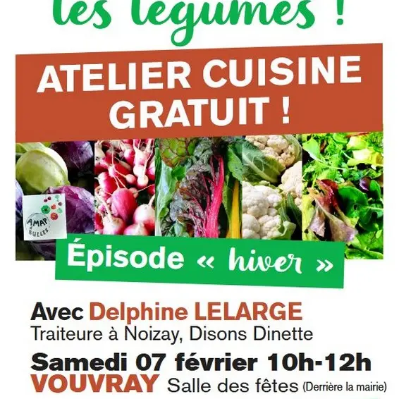 Atelier cuisine gratuit Vouvray