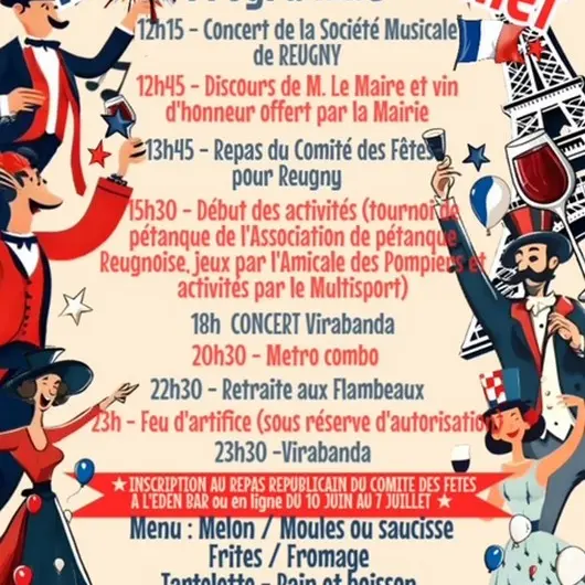 Programme de la Fête nationale Reugny