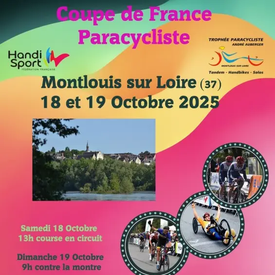 Finale de la coupe de France paracycliste à Montlouis.