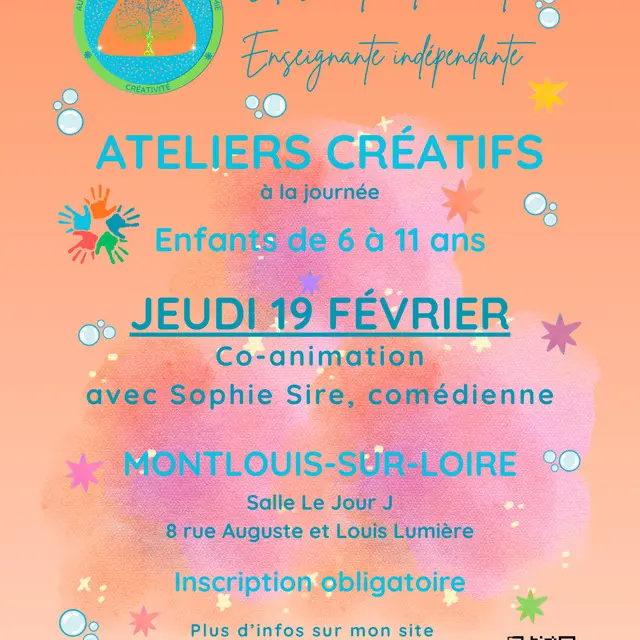 Ateliers créatifs pour enfants à Montlouis