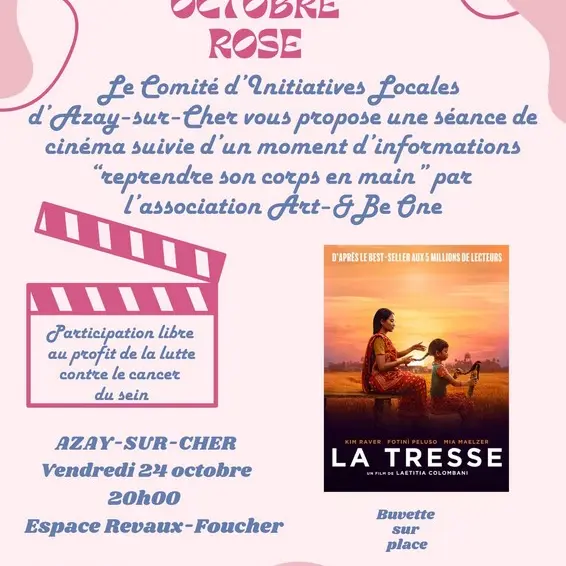 Séance cinéma Octobre rose à Azay-sur-Cher