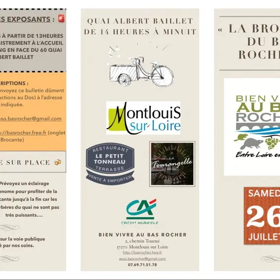 Brocante semi-nocturne du Bas Rocher Montlouis-sur-Loire