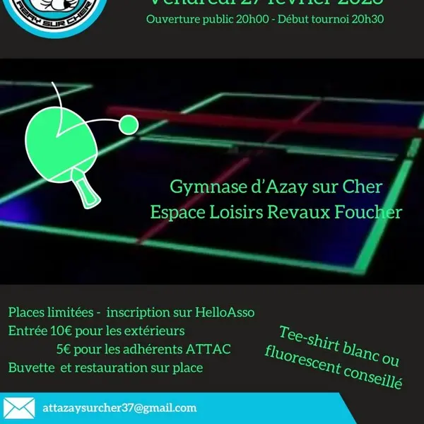 Tournoi Ping Fluo Azay-sur-Cher