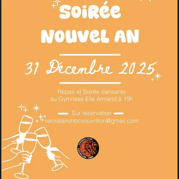 Soirée nouvel an avec le Handball Club Vouvrillon