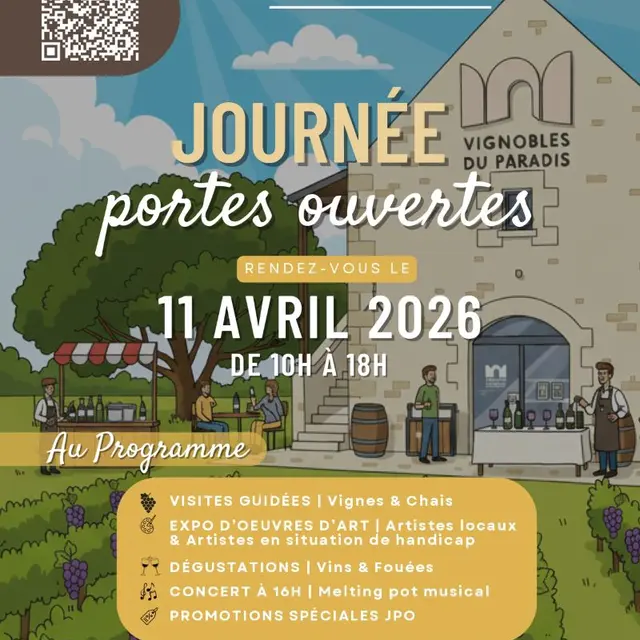 CVL - Affiche journée portes ouvertes Vignobles du Paradis