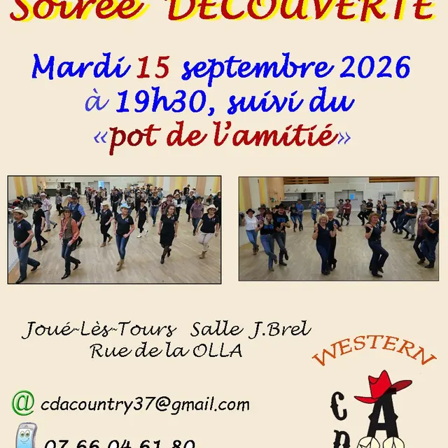 Affiche Soirée Découverte Country Dance