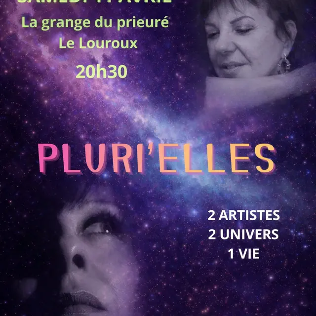 Affiche concert pluri'elles au louroux 12 avril