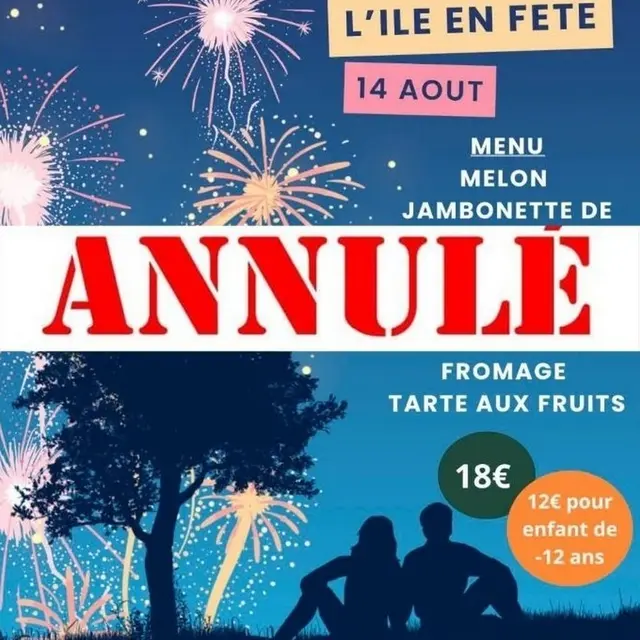 Annulation L'Ile en Fête L'Ile-Bouchard 14 août 2026