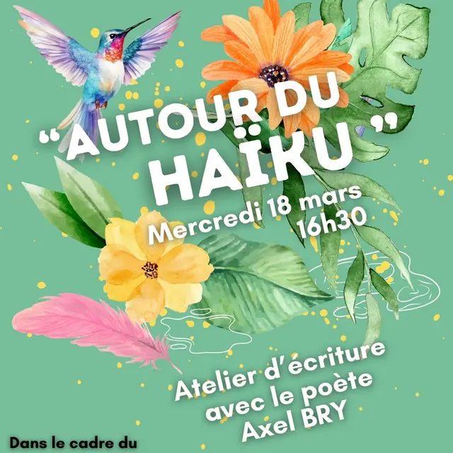 Atelier écriture haïku bibliothèque Sainte-Maure de Touraine 18 mars 2026