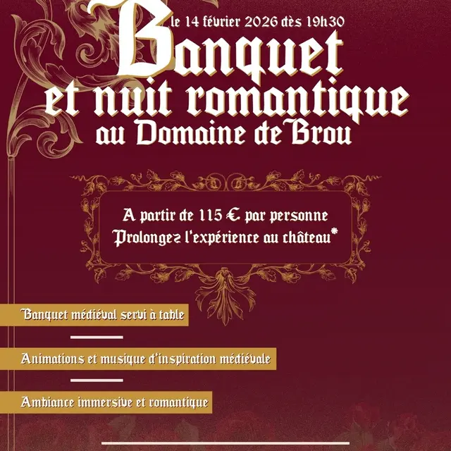 Banquet médiéval Domaine de Brou 14 février 2026