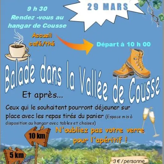 Balade dans la vallée de Cousse Vernou