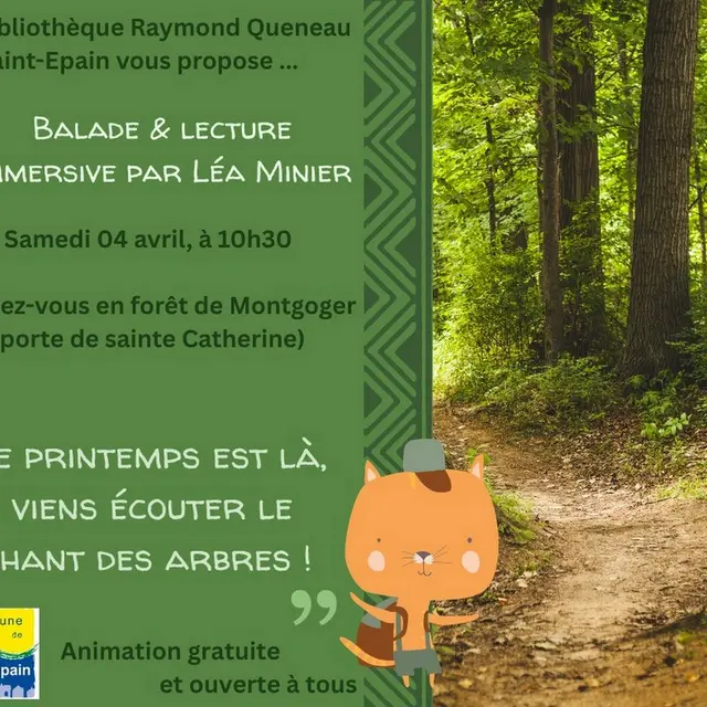 Balade et lecture immersive Saint-Epain 4 avril 2026
