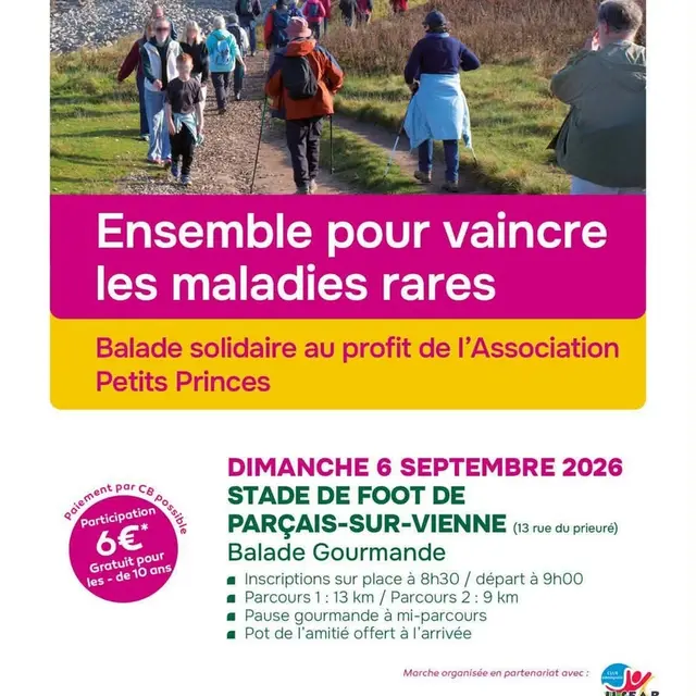 Balade solidaire Parçay-sur-Vienne 6 septembre 2026