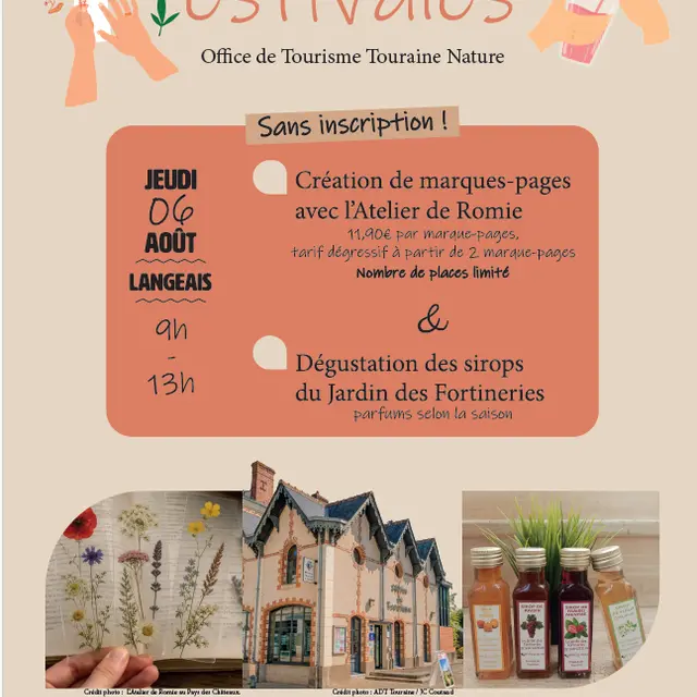 Animation estivale Office de Tourisme Touraine Nature Langeais