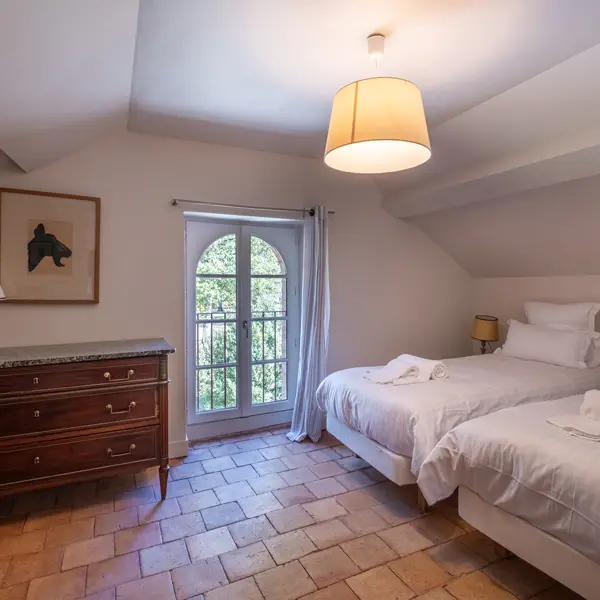 Chambre à l'étage, gîte du potager