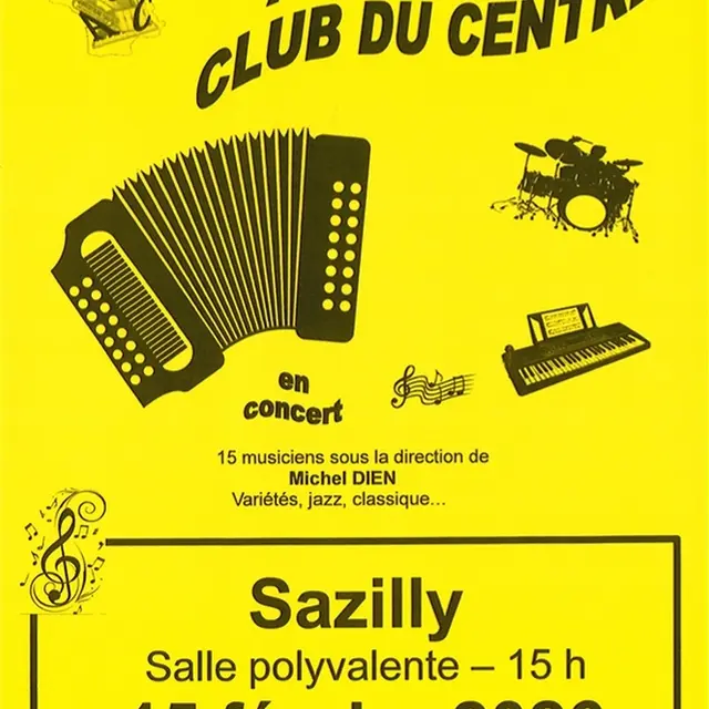 Concert Accordéon Club du Centre Sazilly 15 février 2026