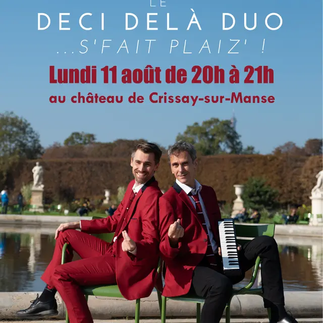 Concert Deci Delà Duo Crissay-sur-Manse 11 août 2025