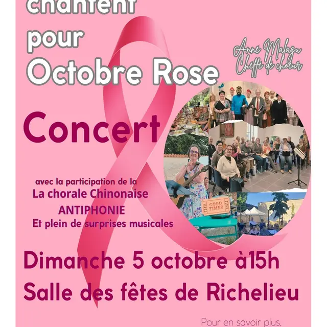 Concert Les Vocalises Richelaises Octobre Rose Richelieu 5 octobre 2025