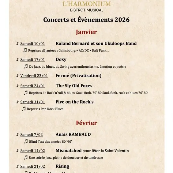 Concerts à l'Harmonium Véretz