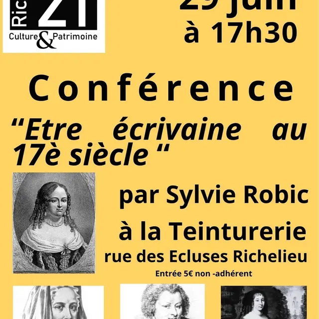 Conférence Etre écrivaine au 17e La Teinturerie Richelieu 29 juin 2025