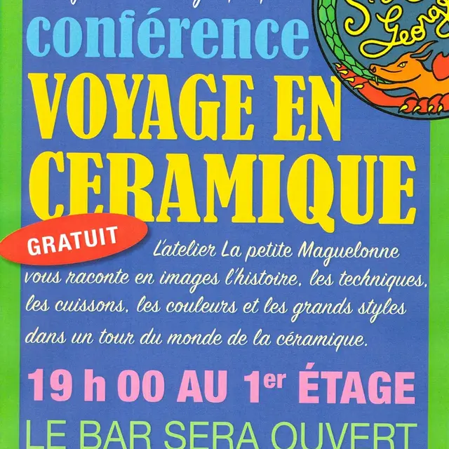 Conférence Voyage en céramique Café saint-Georges Faye-la-Vineuse