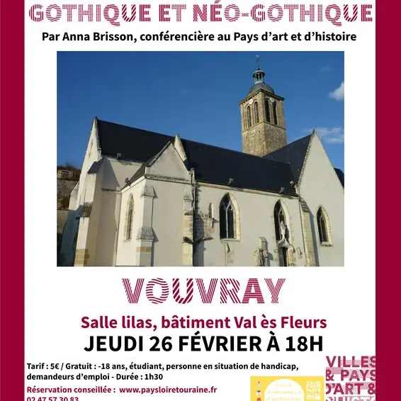 Conférence gothique néo-gothique février 2026 Vouvray PAH LT
