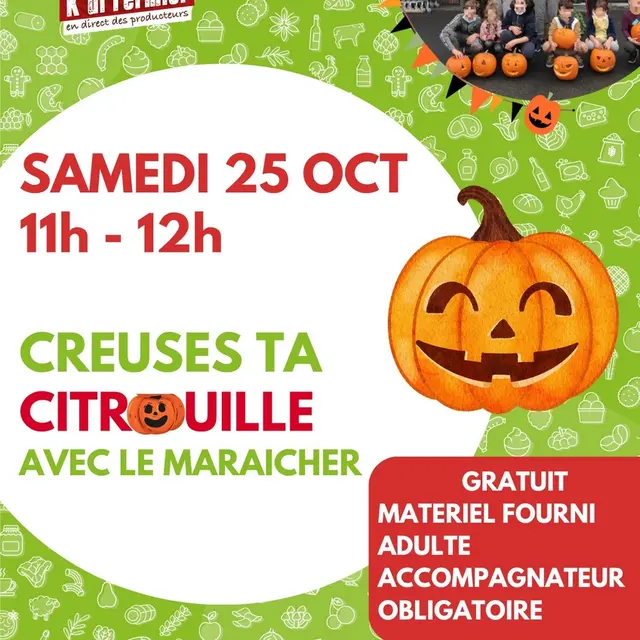 Creuse ta citrouille K'di Fermier Chaveignes 25 octobre 2025