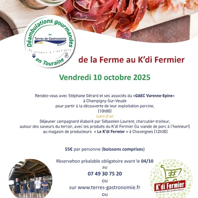 Déambulation gourmande de la Ferme au K'di Fermier 10 octobre 2025