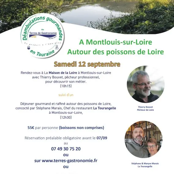 Déambulation gourmande poissons Loire Montlouis