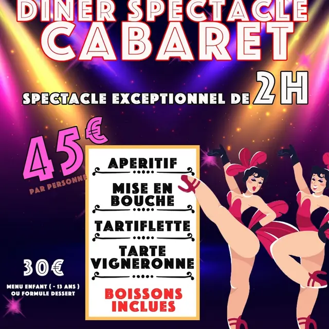 Dîner spectacle cabaret Les Ducs de Richelieu Braye-sous-Faye 18 octobre 2025