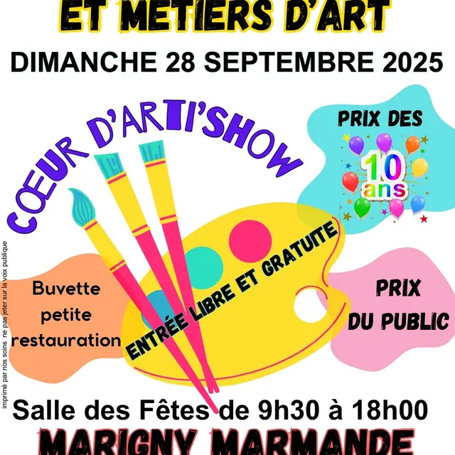 Exposition artistique et métiers d'art Marigny-Marmande 28 septembre 2025